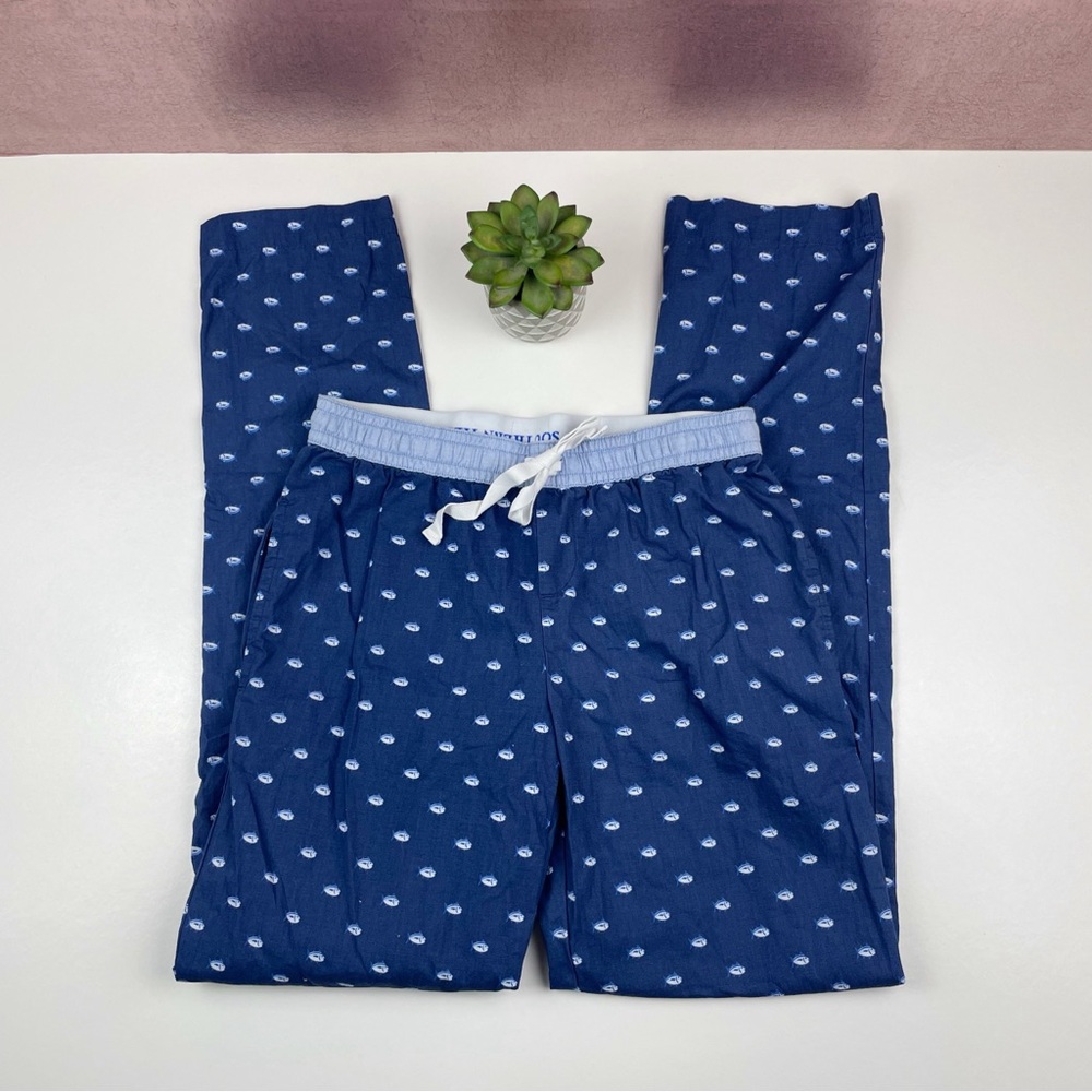 Southern Tide Blue White Fish Pajama Pants Men Size XXS